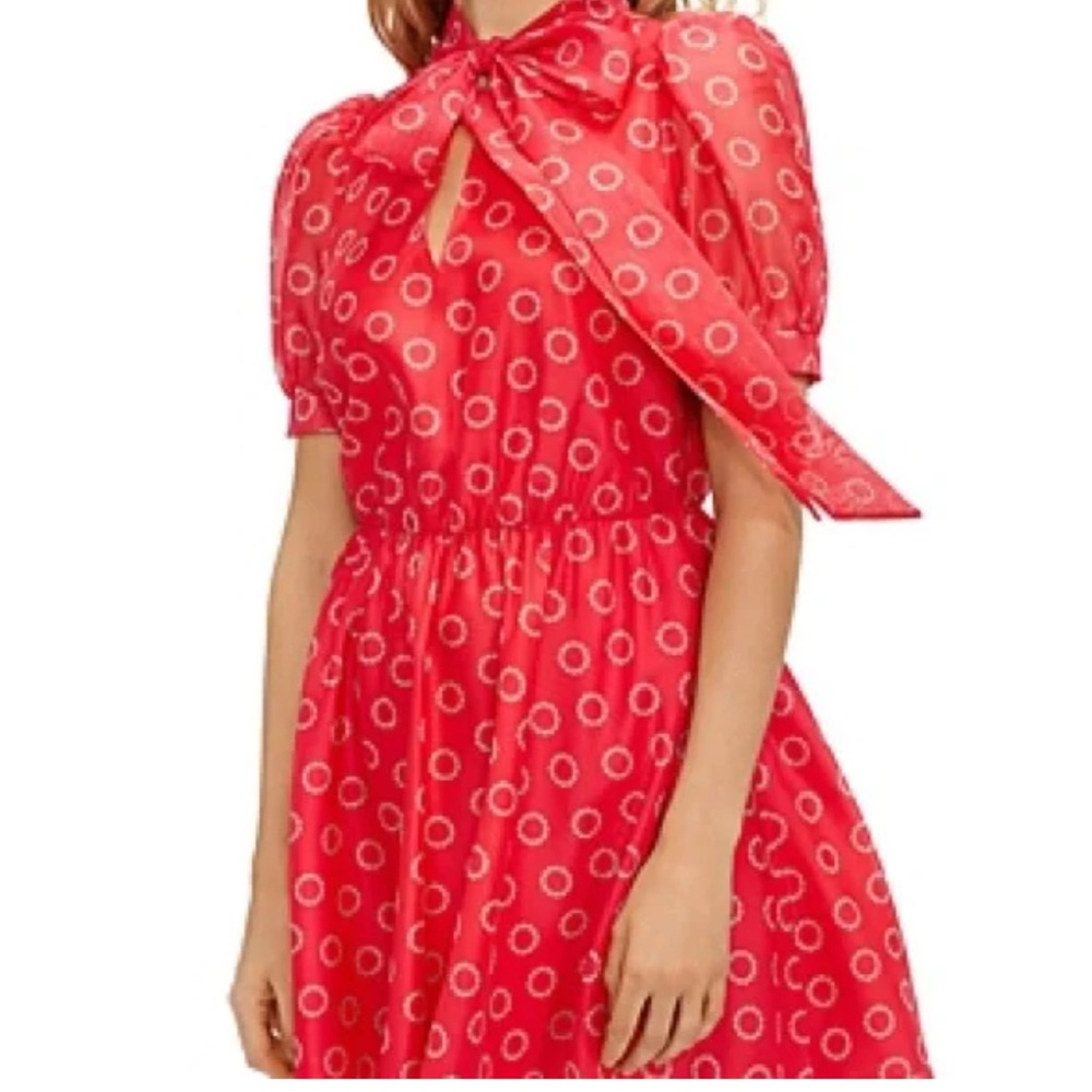 Ted Baker Vibrant Red Circle Pattern Dress